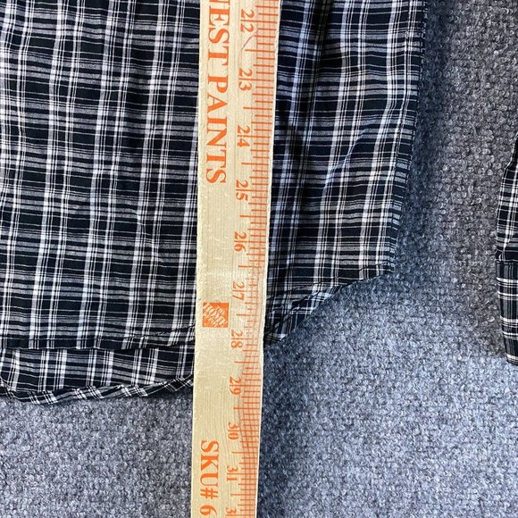 Sons of Intrigue Long Sleeve Button Up Shirt Large Men's Plaid Black 100% Cotton - Picture 6 of 9